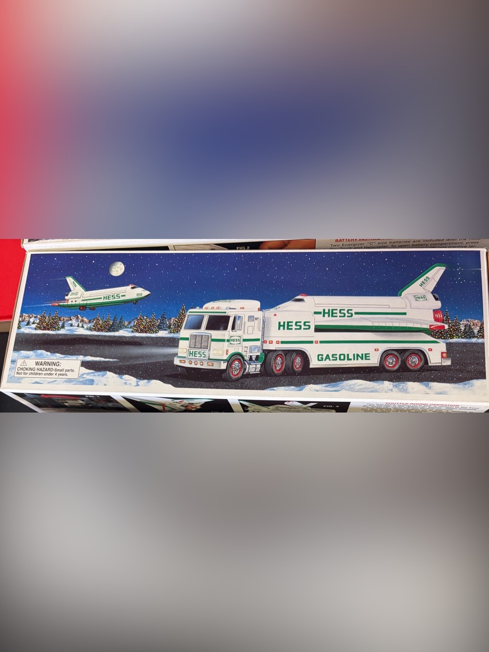 NIB Vintage 1999 Hess Toy Truck and Space Shuttle with Satellite
